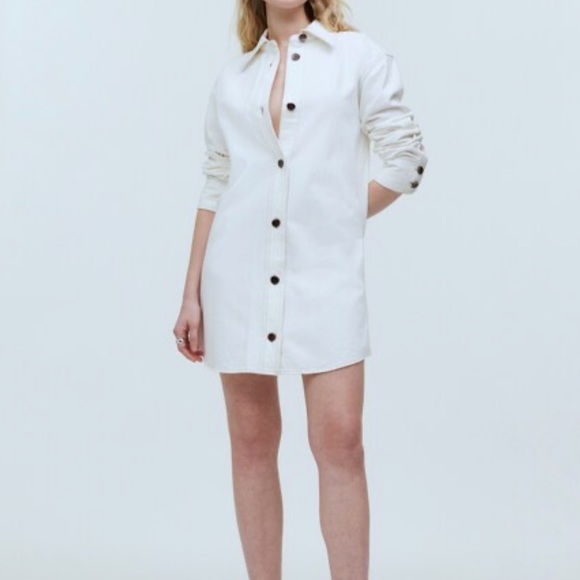 NWT Madewell Denim Oversized Mini Shirtdress - Picture 11 of 11